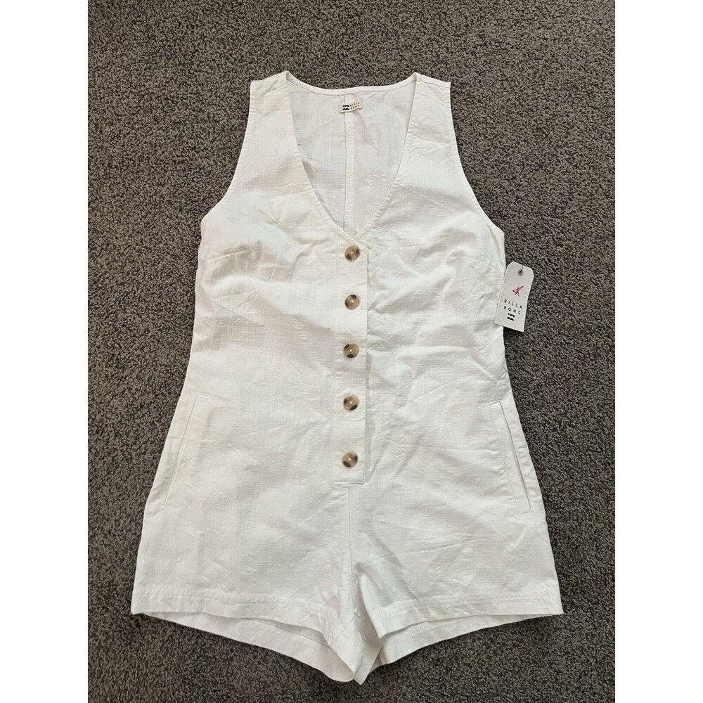 BILLABONG Waves Call Romper Jumpsuit Salt Crystal Sample Size Sm Sample NWT